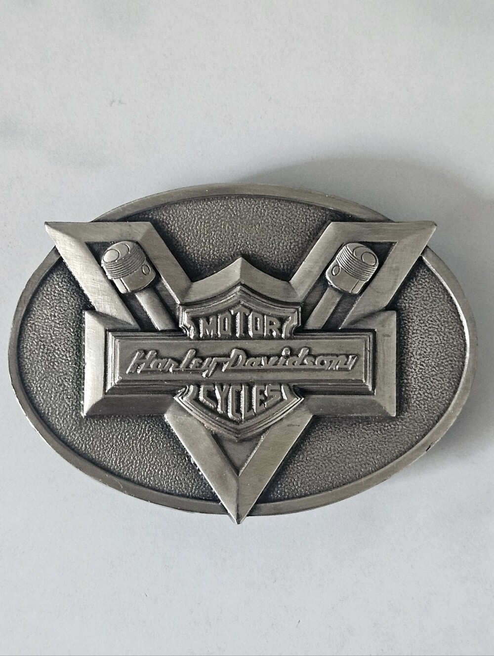 Harley Davidson Unisex Vintage 1983 V-Twin Metal Belt Buckle